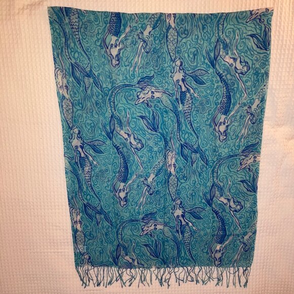 HTF Lilly Pulitzer Scarf Nice Tails - Picture 1 of 5